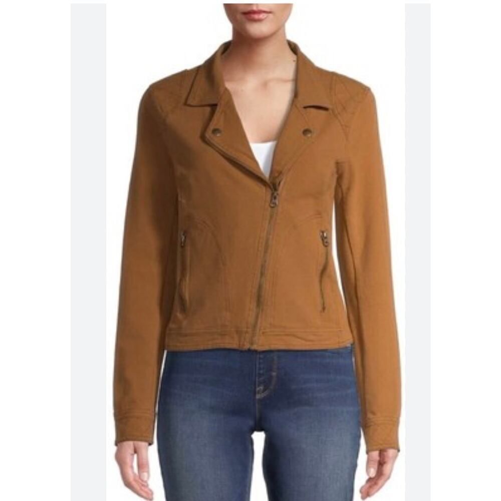 Plus size 3xl xxxl  stretch moto motorcycle jacket/coat camel/tan boho